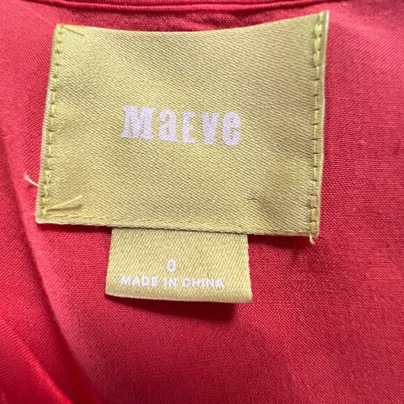 MAEVE Long Sleeve Button Up Coral Blouse - Picture 7 of 7